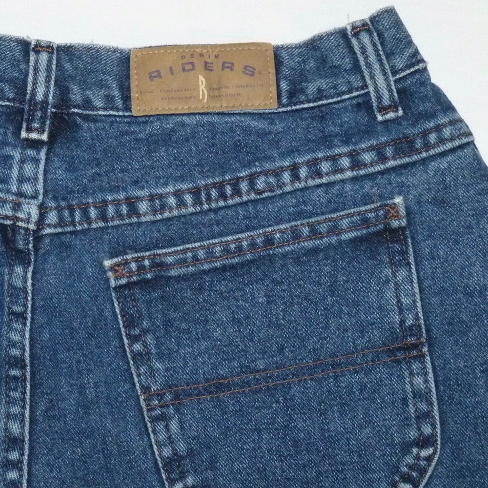 Vintage Women's Riders by Lee - High Waist Size 12 x L Straight Leg Blue Jeans